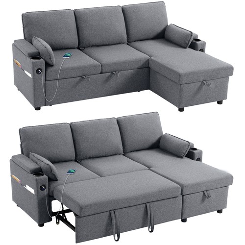Homcom corner sofa bed l - homcom,