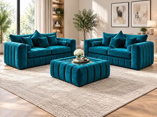 Luxury plush velvet sofa 4 - velvet,