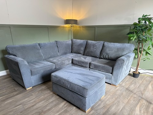 Grey corner sofa with - sofa, matching