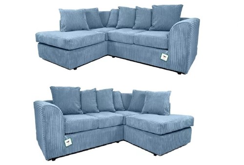 Sky blue jumbo cord corner - sky,