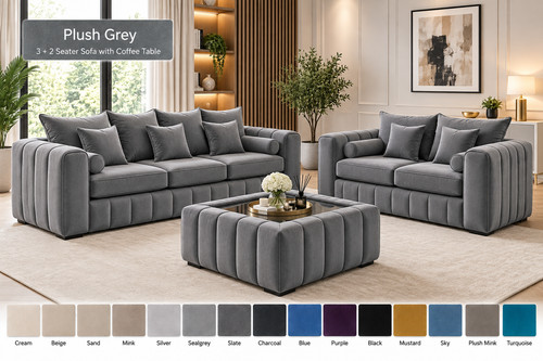 Luxury plush velvet sofa 4 - luxury, 3
