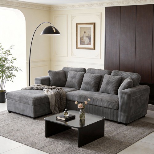 Corner sofa bed with storage - sofa,