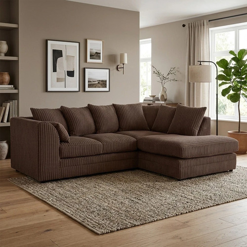 Corner sofa shape jumbo cord - jumbo,