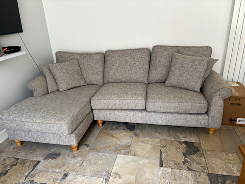 Next grey fabric corner chaise - corner,