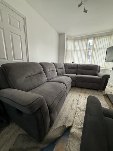 Grey reclining corner sofa - grey,
