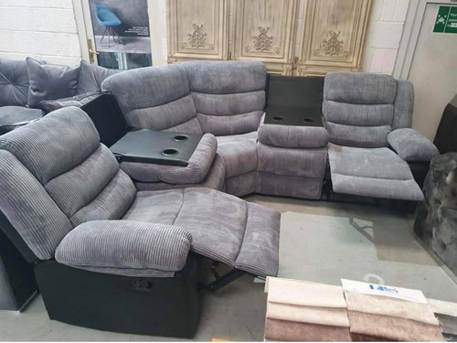 Rio recliner corner sofa - recliner, grey