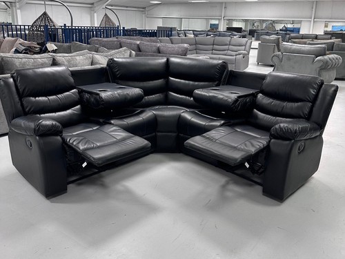 Roma leather corner - leather, recliner