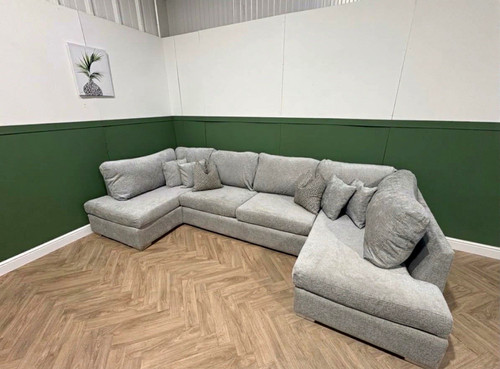 Silver grey shape sofa - silver/grey,