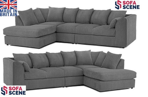 Jumbo cord corner sofa set - xl,