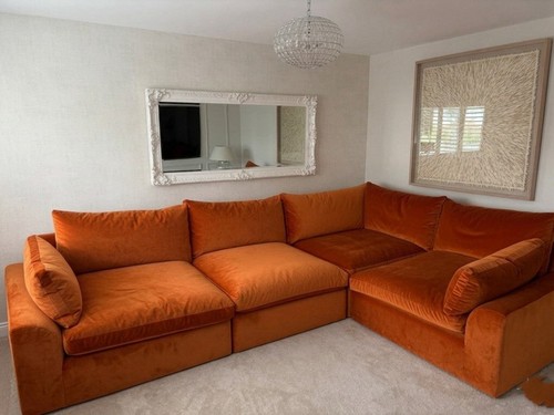 Orange shape corner sofa - sofa, /
