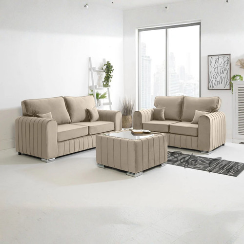 Luxury plush velvet sofa - sofa, 2