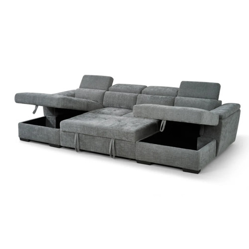 Large shape grey corner - shape, sofa