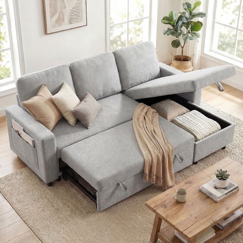 Homcom pull out sofa bed - pull,