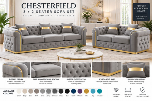 Large seater chesterfield - seater,