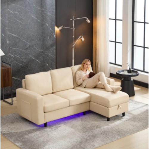 Shaped sofa with storage - l-shaped, 3